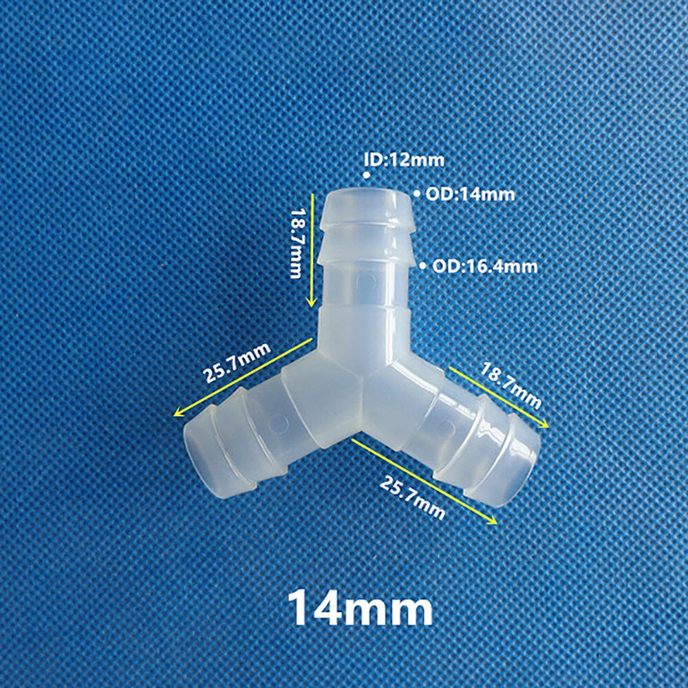 Y-Type 3-Way Barbed Hose Connector — Plastic Tee Fitting for Tube & Pipe