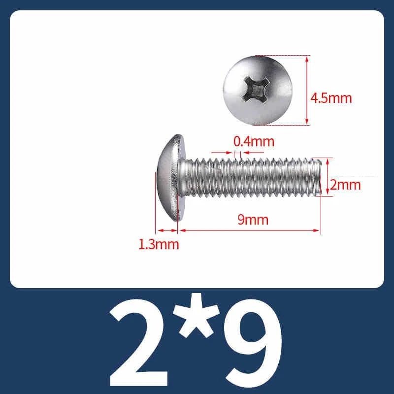M2–M8 Stainless Steel Phillips Truss Head Machine Screws | 201 / 304 / 316 - HomeDIYer