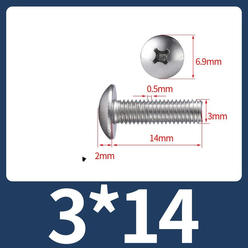 Phillips Flat Head Machine Screws M2-M8 | A2/A4 Stainless Steel
