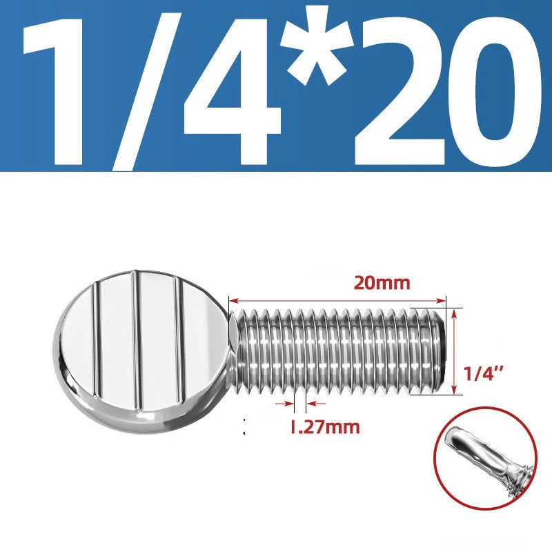 M4–M10 & 1/4"-5/16" Spade-Head Thumb Screws – A2 304 Stainless Steel, Tool-less Hand Grip