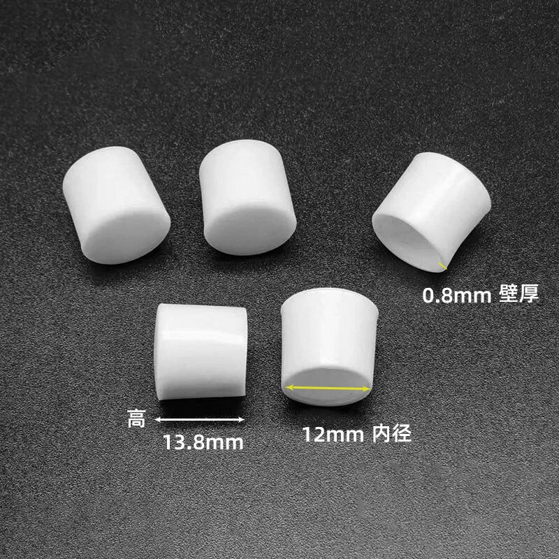 Goobetter Round PVC Rubber End Caps – 2.5mm to 19mm (Black, White, Transparent)