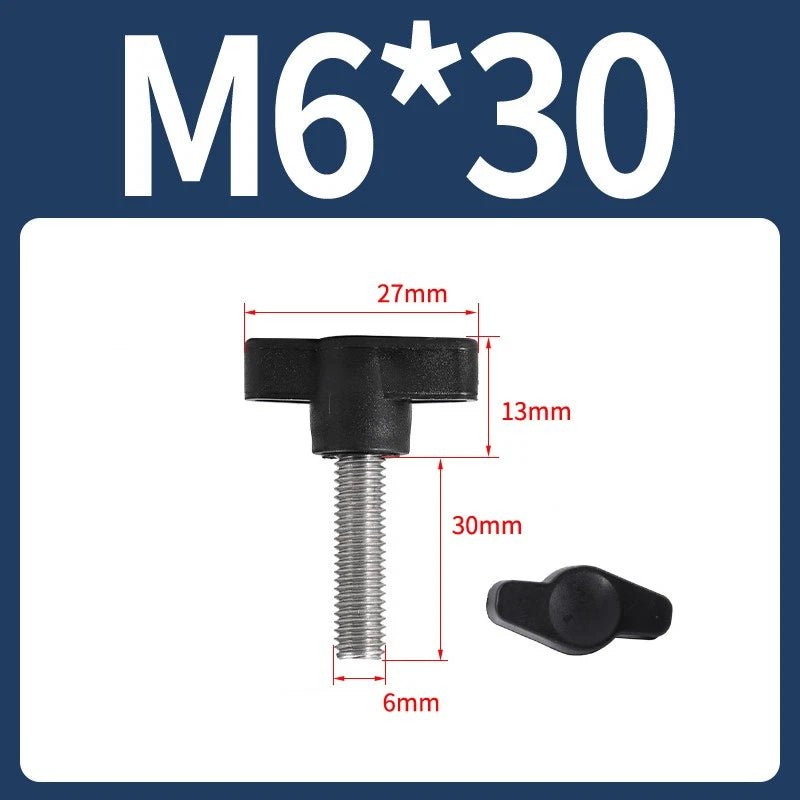 M4 M5 M6 M8 Wing Knob T - Handle Thumb Screw Bolts – Plastic Clamping Knob with Male Thread - HomeDIYer