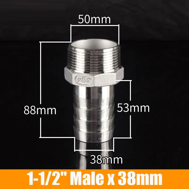 1/4"-4" Inch Female/Male Stainless Hose Connector Fitting For Air Water Fuel Gas