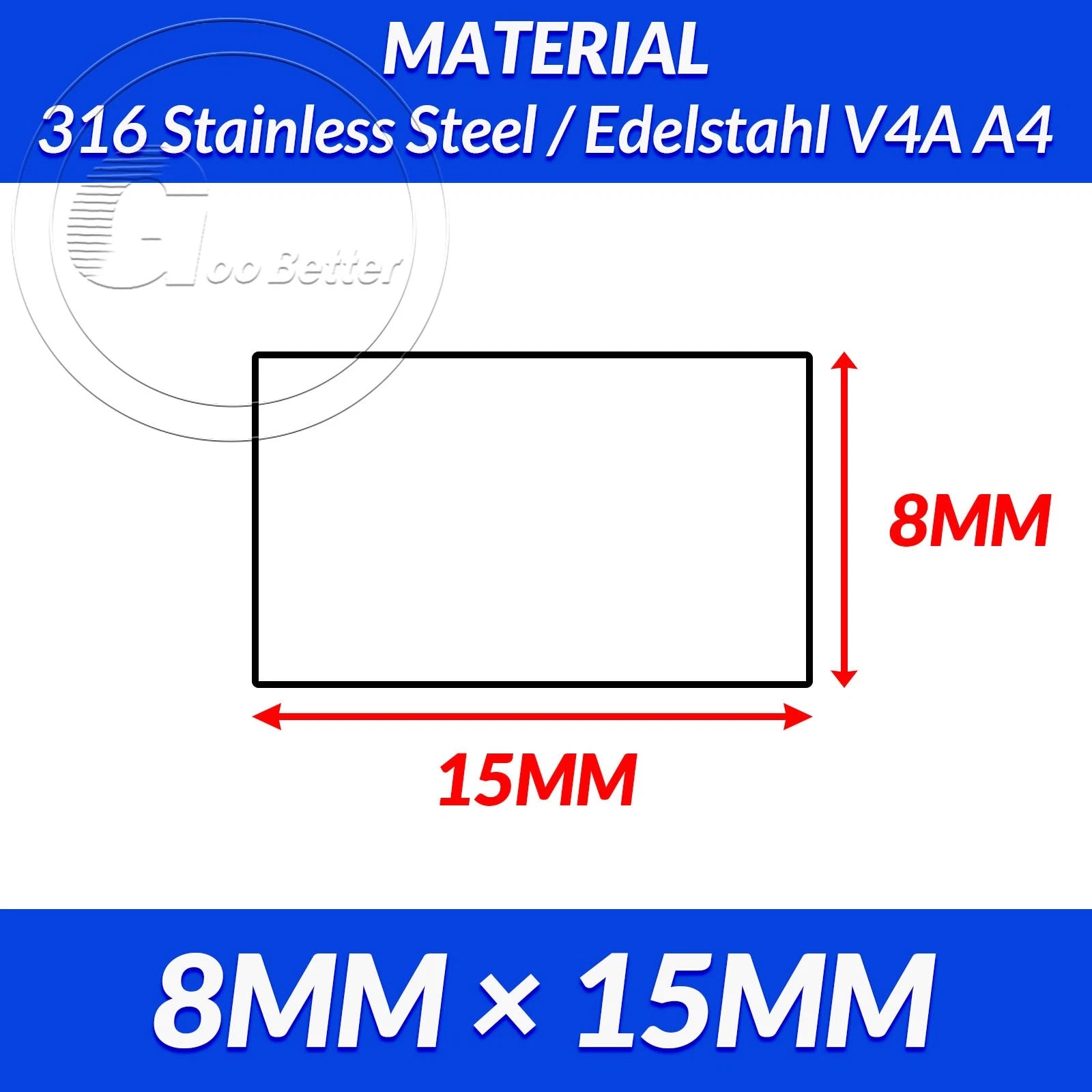 316 A4 Stainless Steel Flat Bar Metal Plate Strip Width 10MM-80MM Length 100MM
