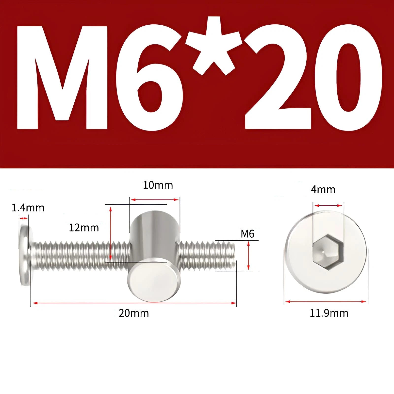 M4 M5 M6 M8 304 Stainless Steel Furniture Connecting Bolts with Barrel Nuts