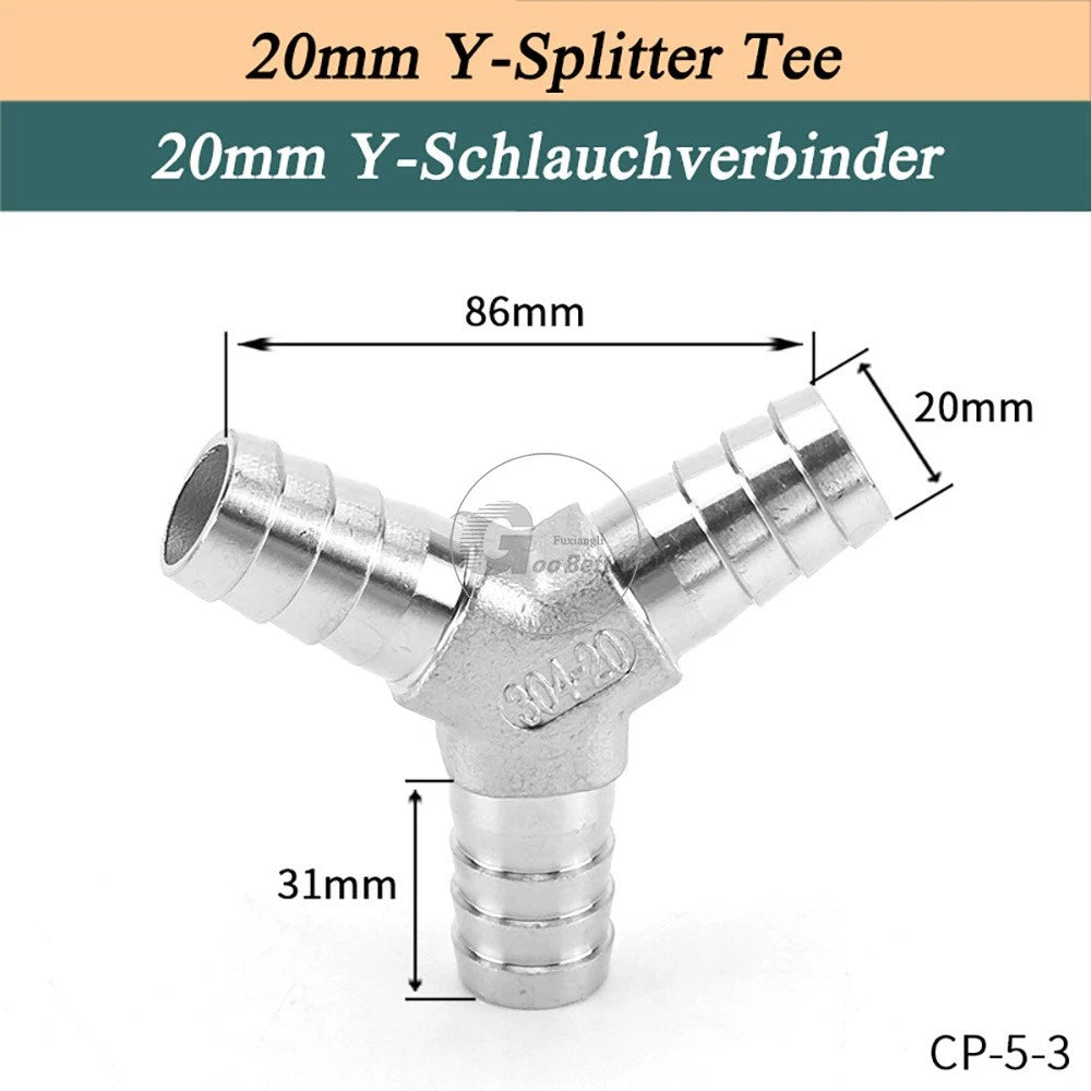 A2 Stainless Steel 8-41mm Barbed Hose Connector,Hosetail Pipe Air Water Oil Fuel