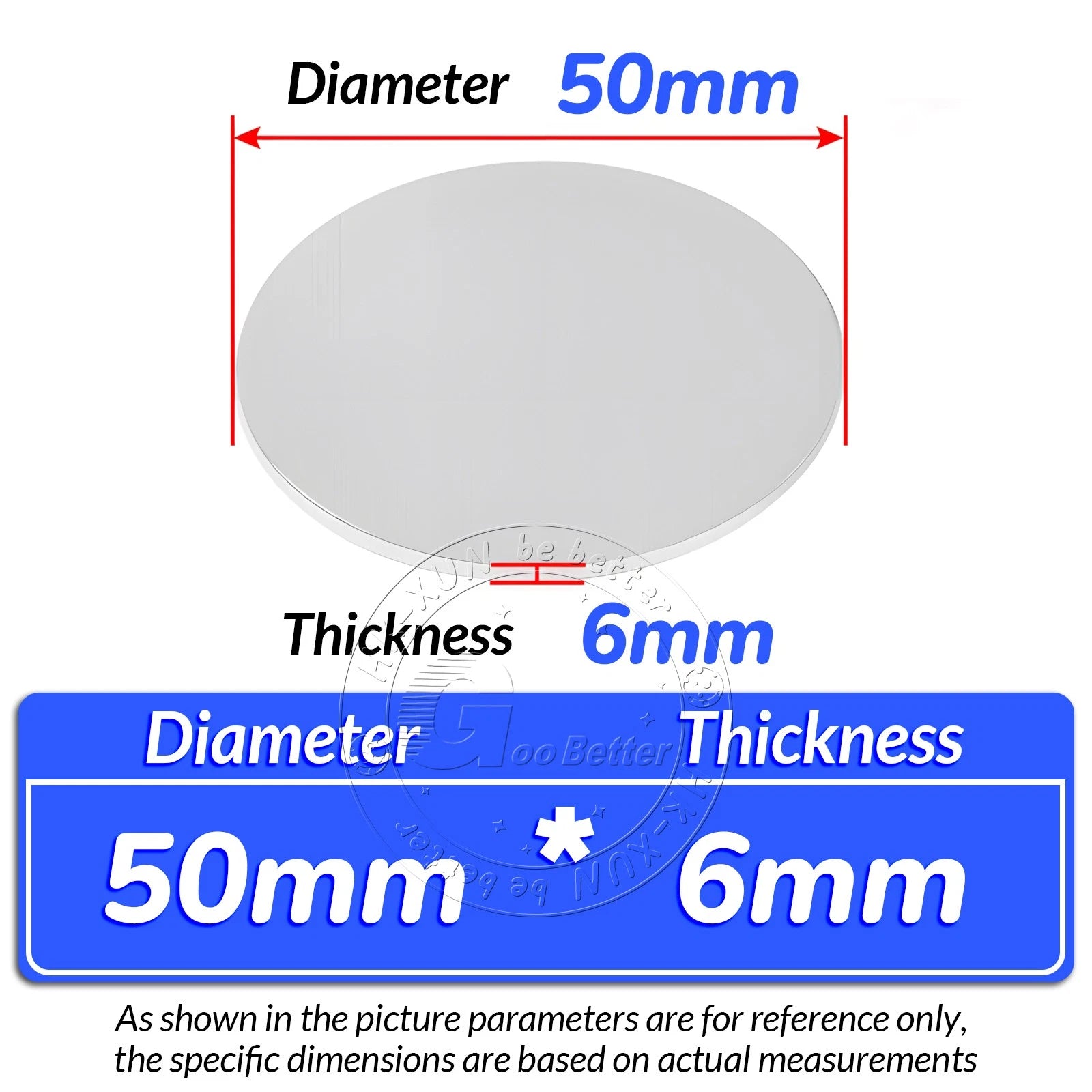Round 6061 Aluminum Sheet Disc Plate 1mm-20mm Thick DIY Model Craft Art Handmade