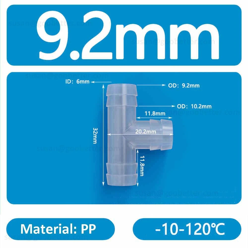 Plastic Barbed Hose Connectors — T-Piece, Elbow & Straight Fittings for Air & Water Lines