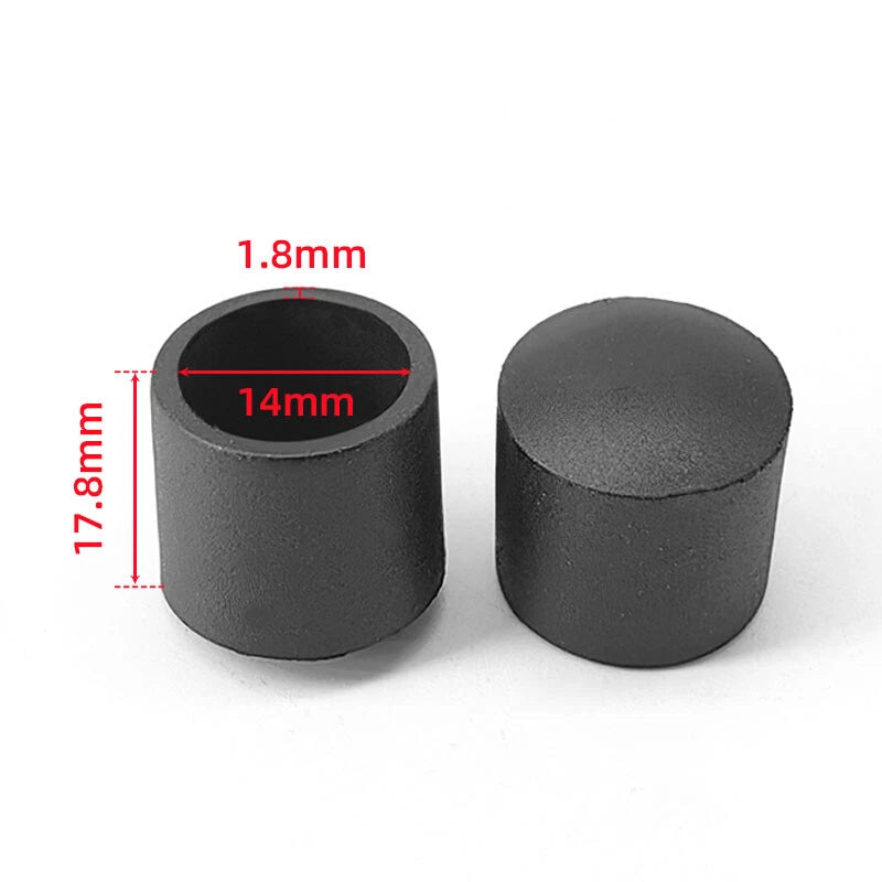 Goobetter Round PVC Rubber End Caps – 2.5mm to 19mm (Black, White, Transparent)