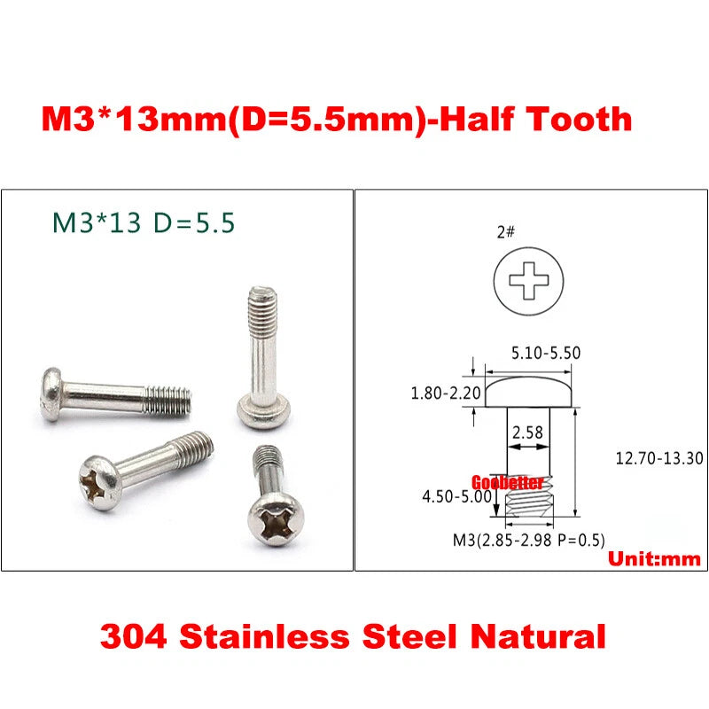 M3 Phillips Pan Head Machine Screws – 3mm to 43mm, Multiple Coatings (100–500 PCS)