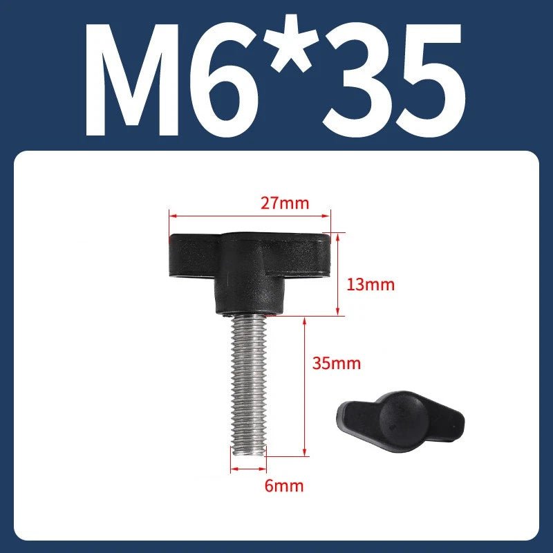 M4 M5 M6 M8 Wing Knob T - Handle Thumb Screw Bolts – Plastic Clamping Knob with Male Thread - HomeDIYer