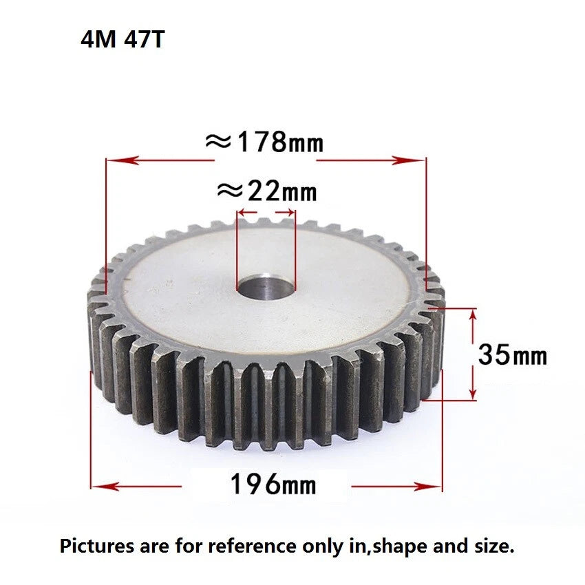 45# Steel 4Mod 10T-80T Spur Gears Thickness 35mm Motor Pinion Transmission Gear