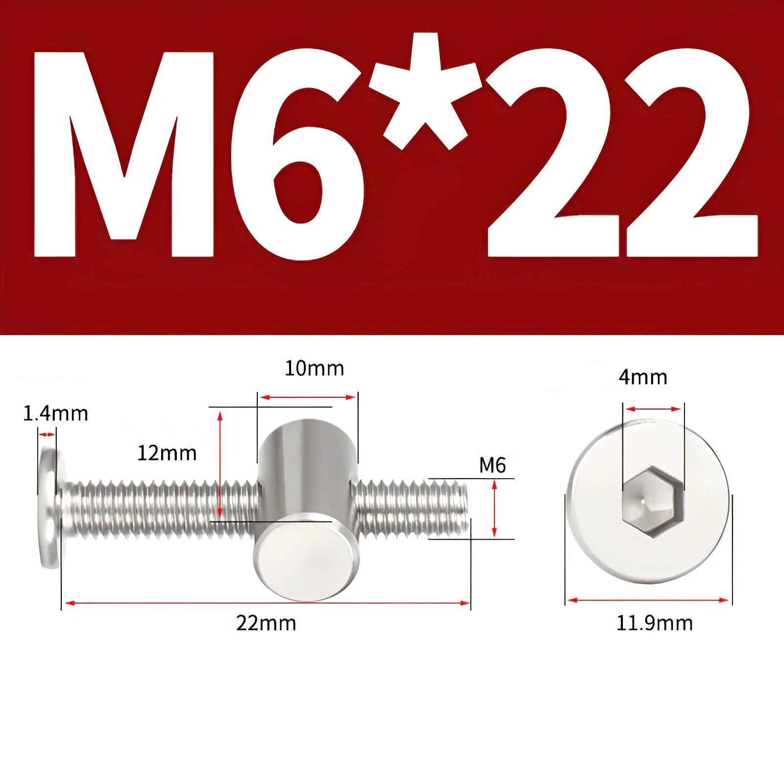 M4 M5 M6 M8 304 Stainless Steel Furniture Connecting Bolts with Barrel Nuts
