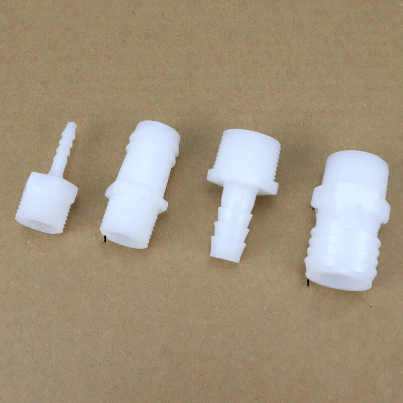 Plastic Hose Barb Fittings — Straight, Reducer, L, T, Y-Shape Pagoda Connectors