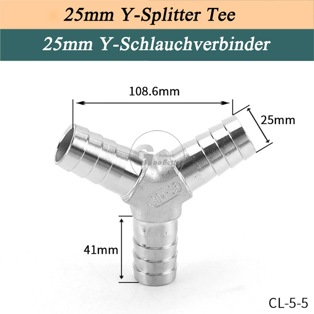 A2 Stainless Steel 8-41mm Barbed Hose Connector,Hosetail Pipe Air Water Oil Fuel