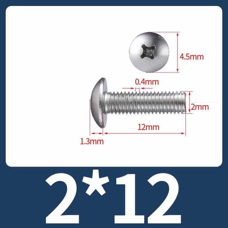 M2–M8 Stainless Steel Phillips Truss Head Machine Screws | 201 / 304 / 316 - HomeDIYer