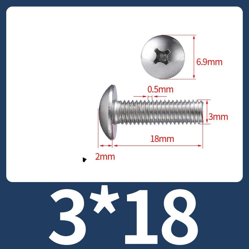 Phillips Flat Head Machine Screws M2-M8 | A2/A4 Stainless Steel