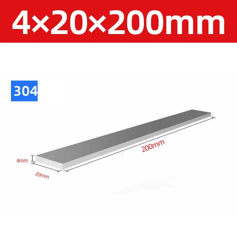 304 Stainless Steel Flat Bar Metal Plate Strip Width 10mm-80mm Thick 3mm to 20mm
