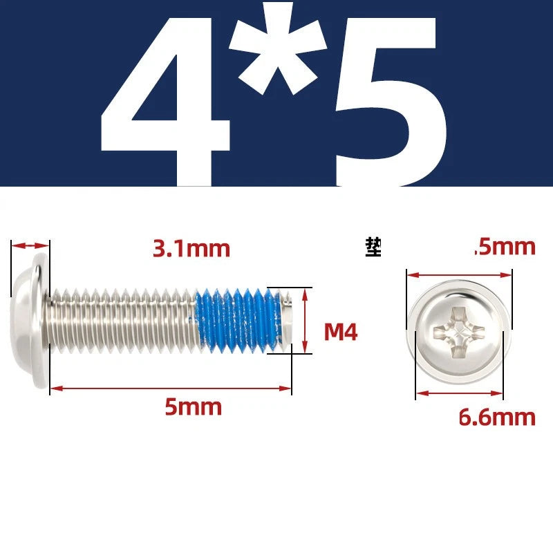 M2–M6 Flanged Button Head Screws – Carbon Steel, Phillips Drive, Nickel or Black Zinc Plated