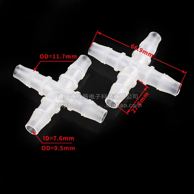 Plastic Hose Pipe Connector Reducing Fitting Plastic Barbed Fuel Water Vacuum