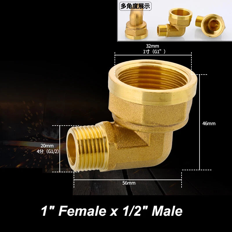 BSP Brass Pipe Fittings – Elbow & Union Connectors, Female/Male, 1/2" 3/4" 1"