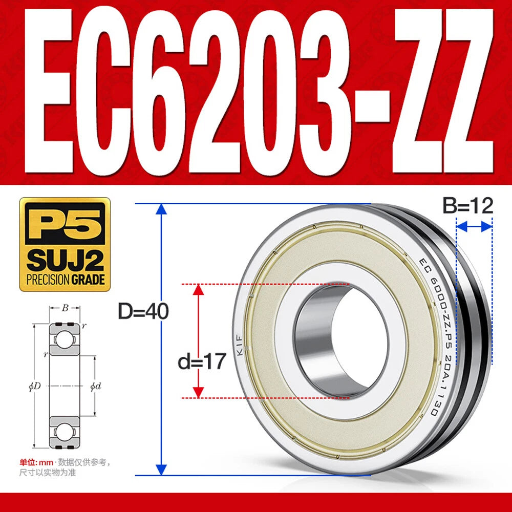 Non-Slip Ball Bearings EC6000/EC6200 Series High Speed Bearings 6000 6201~6206ZZ