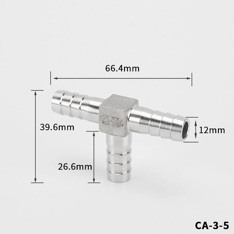 Stainless Steel Barb Hose Fittings — Straight, Elbow, Tee, Y-Piece & Cross