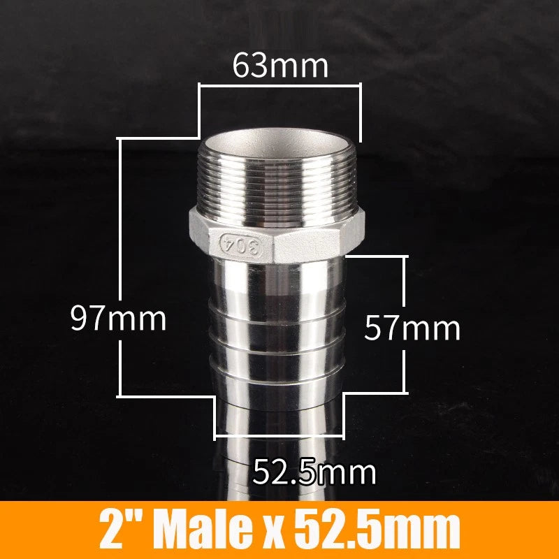1/4"-4" Inch Female/Male Stainless Hose Connector Fitting For Air Water Fuel Gas