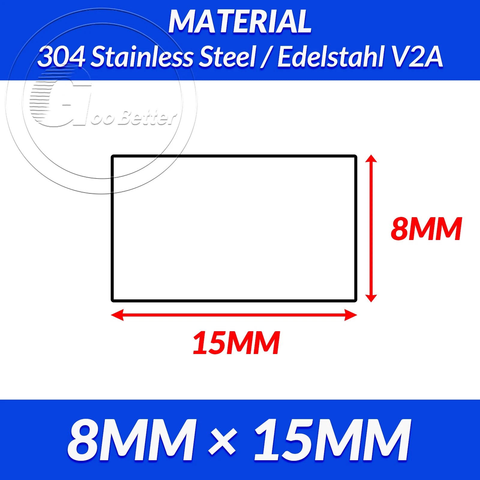 304 A2 Stainless Steel Flat Bar Metal Plate Strip Width 10MM-80MM Length 300MM