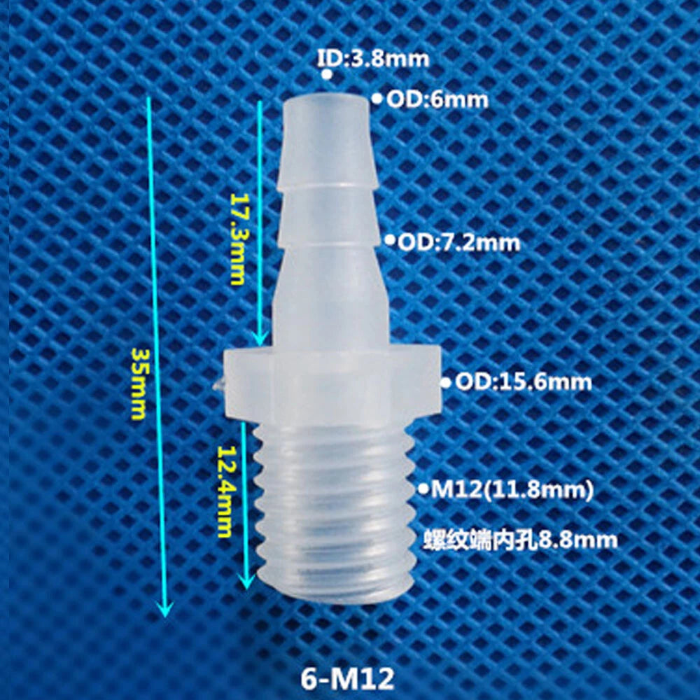 BSP Metric External Thread Straight Barb Connector – Plastic Hose Pipe Fitting