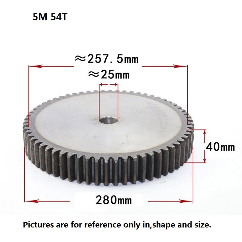 5 Modulus 10-70Tooth Spur Gears 45# Steel Thickness 40mm Motor Power Drive Gear