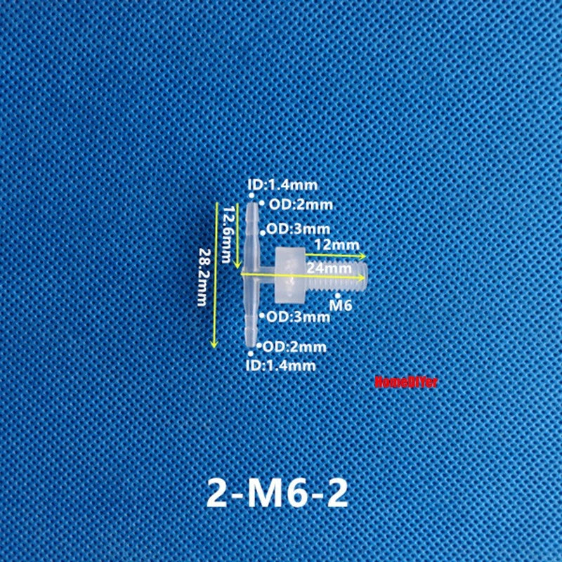 T Piece Joiner 3-Way Plastic Barb Connector | Pipe Hose Male Thread Fitting