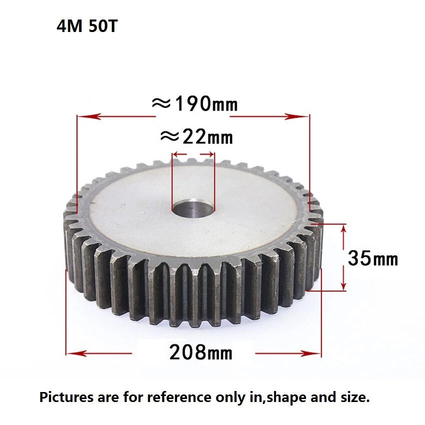 45# Steel 4Mod 10T-80T Spur Gears Thickness 35mm Motor Pinion Transmission Gear