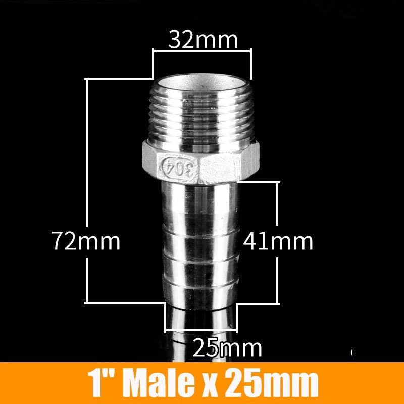 1/4"-4" Inch Female/Male Stainless Hose Connector Fitting For Air Water Fuel Gas