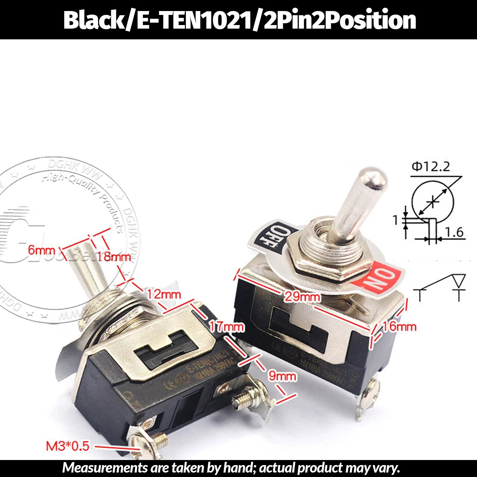 Miniature Toggle Switch — SPST/SPDT, 2–12 Pin, MTS/E-TEN/RLS Series, 79 Types