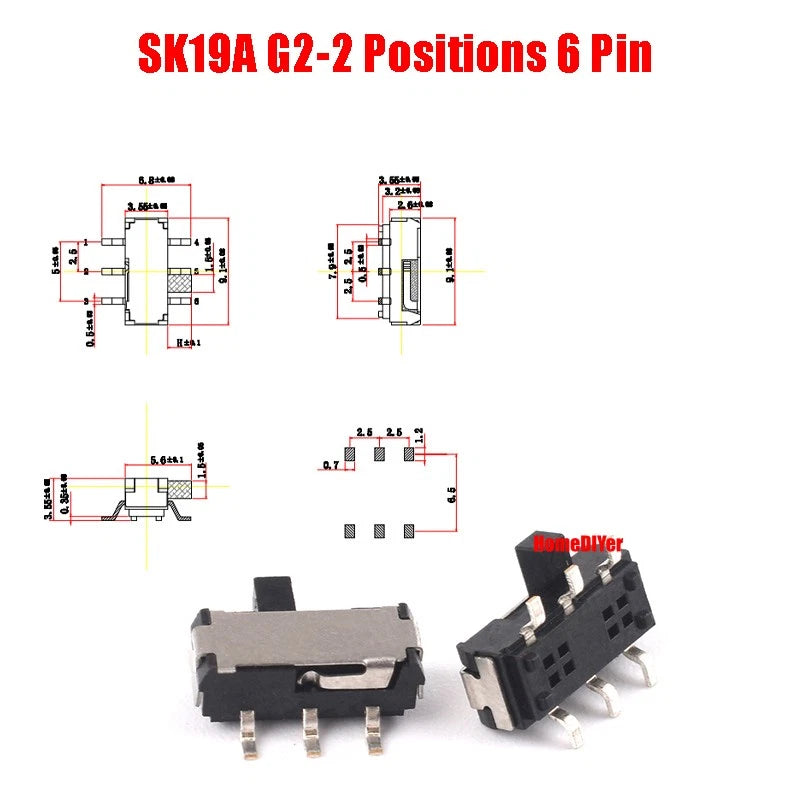 Miniature Slide Switch SS SK Series — 2/3 Position, 3–8 Pin Toggle Switches