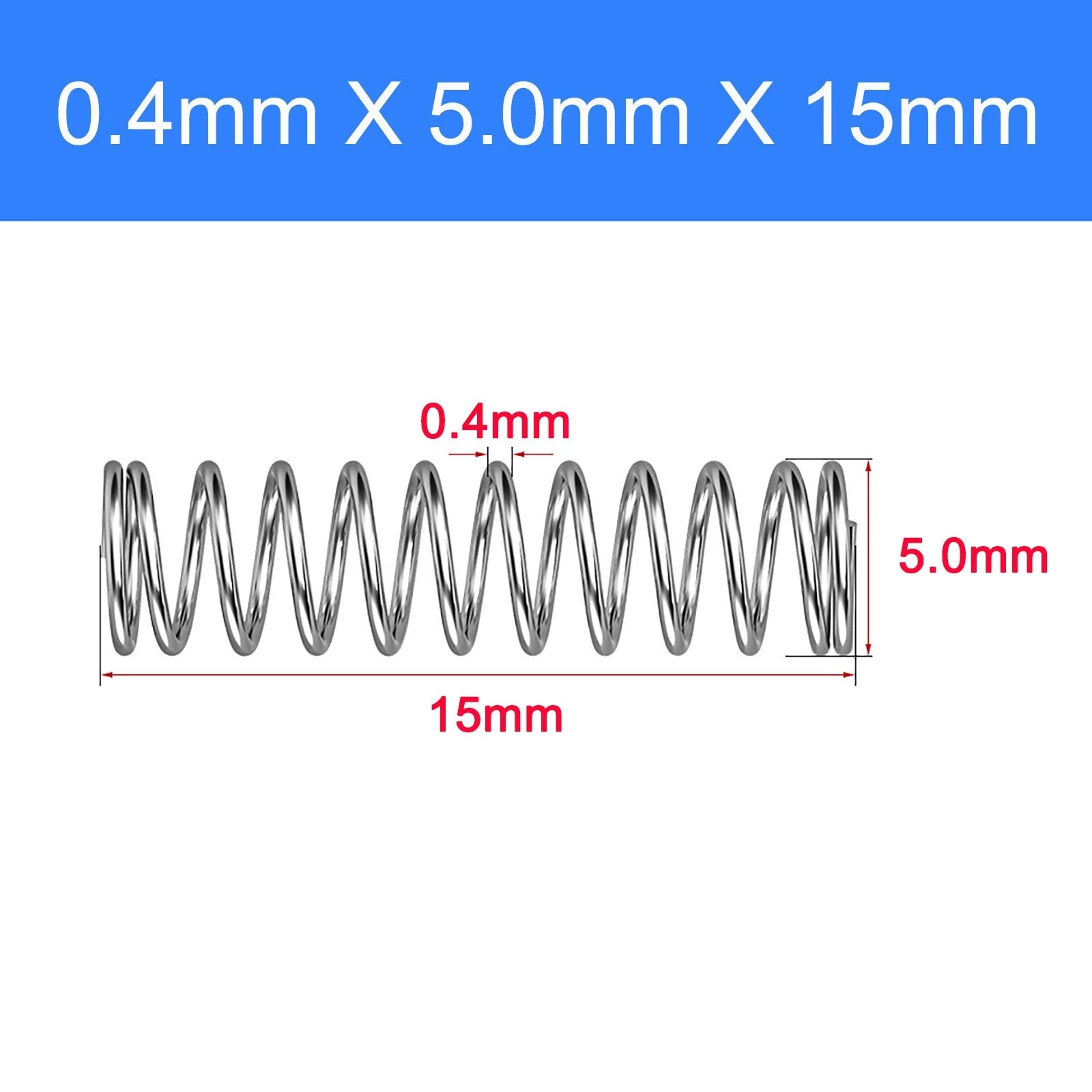 Micro Compression Spring Stainless Steel 0.4mm Wire Small Tiny Miniature Repair