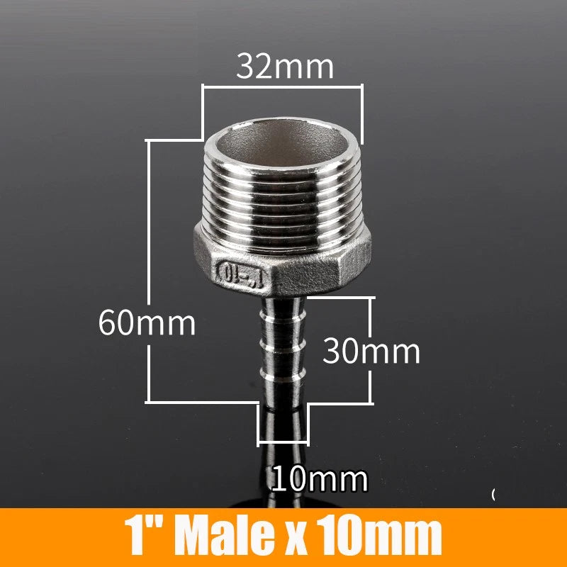 1/4"-4" Inch Female/Male Stainless Hose Connector Fitting For Air Water Fuel Gas