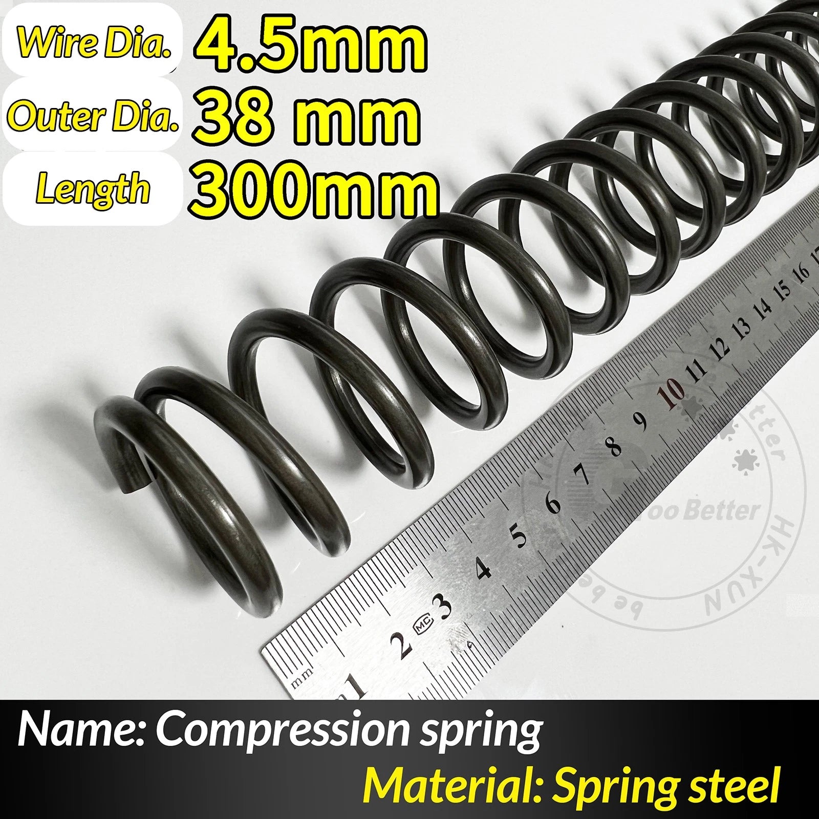 Compression Spring Pressure Springs, Wire Dia 4-5mm, OD 20-80mm, Length 300mm