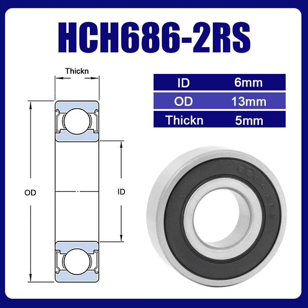 HCH Bearings Deep Groove Ball Bearing, ZZ or 2RZ, 604 to 6906 - Models Complete