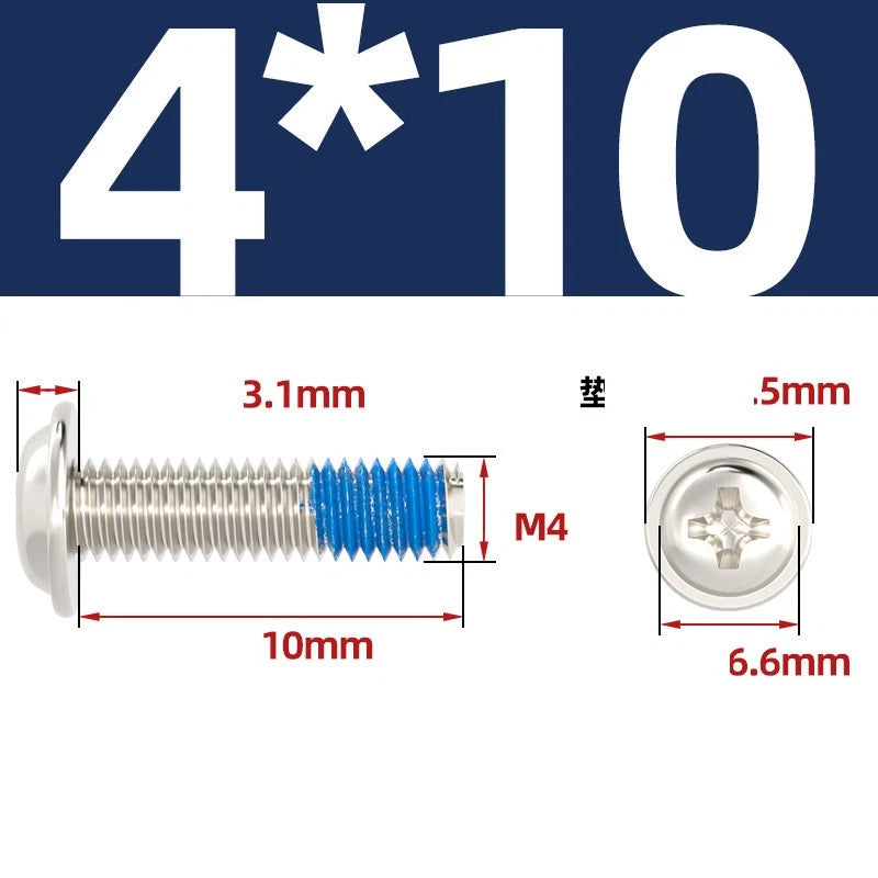 M2–M6 Flanged Button Head Screws – Carbon Steel, Phillips Drive, Nickel or Black Zinc Plated