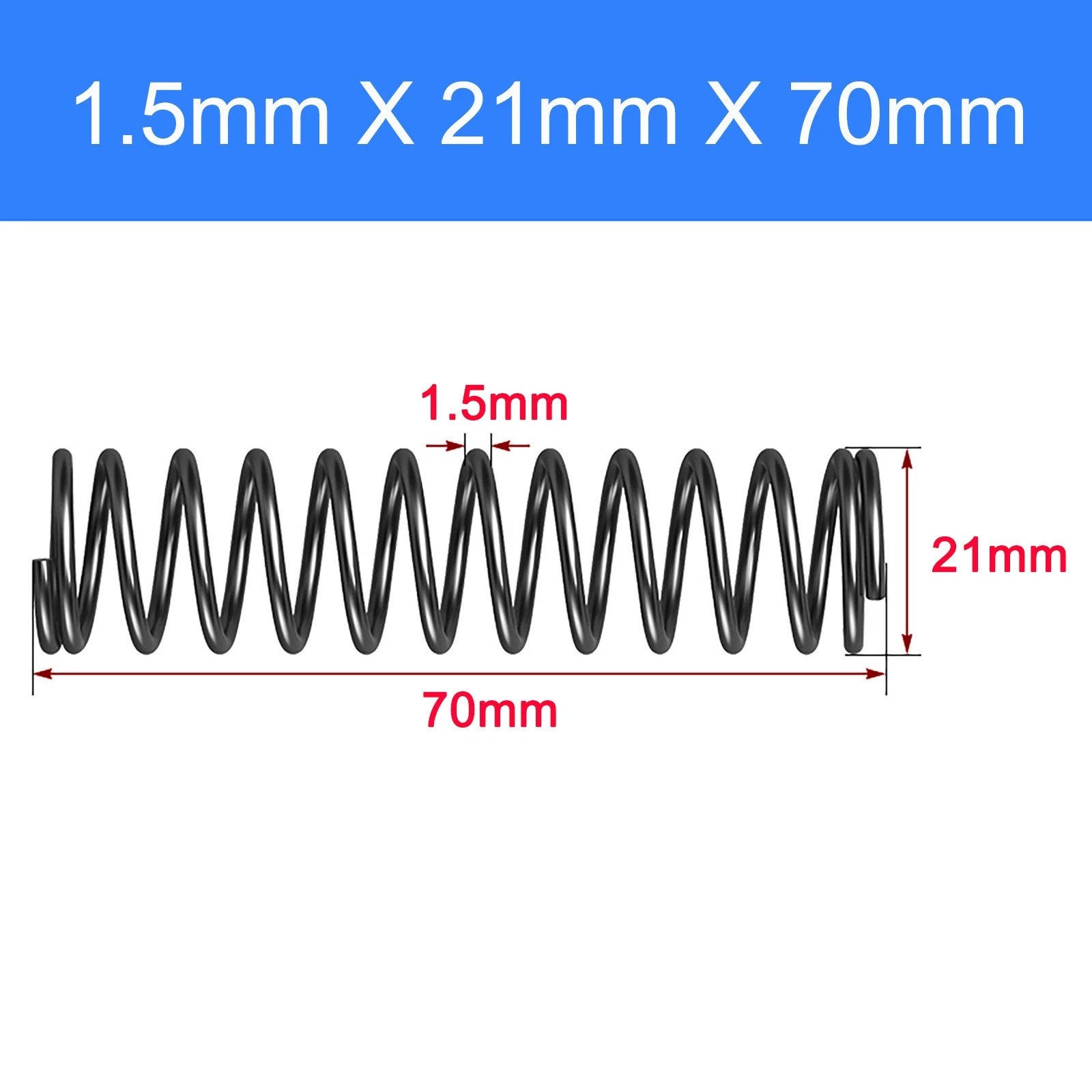 Compression Spring Spring Steel Pressure Coil 1.5mm Wire OD 8-30mm 10-100mm Shop