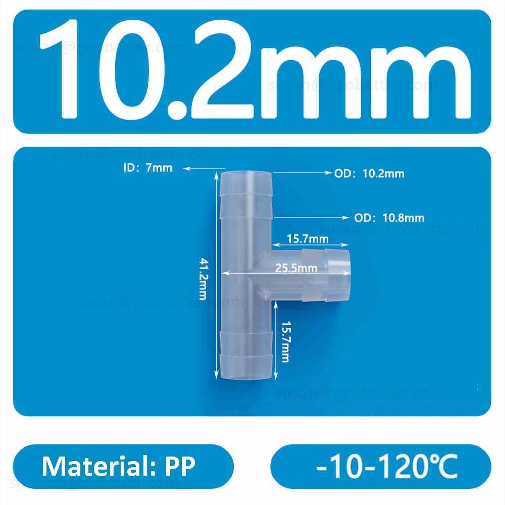 Plastic Barbed Hose Connectors — T-Piece, Elbow & Straight Fittings for Air & Water Lines