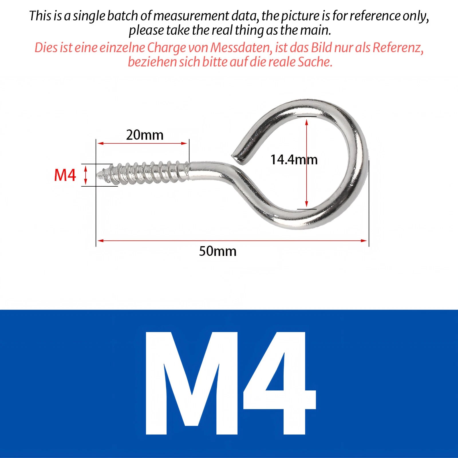 Screw-In Eye Hooks & Open Hooks — Nickel, Zinc & 304 Stainless, 16–106mm, All Sizes