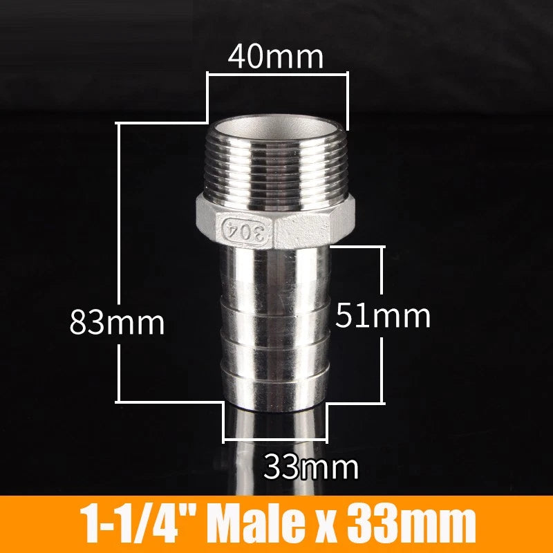 1/4"-4" Inch Female/Male Stainless Hose Connector Fitting For Air Water Fuel Gas