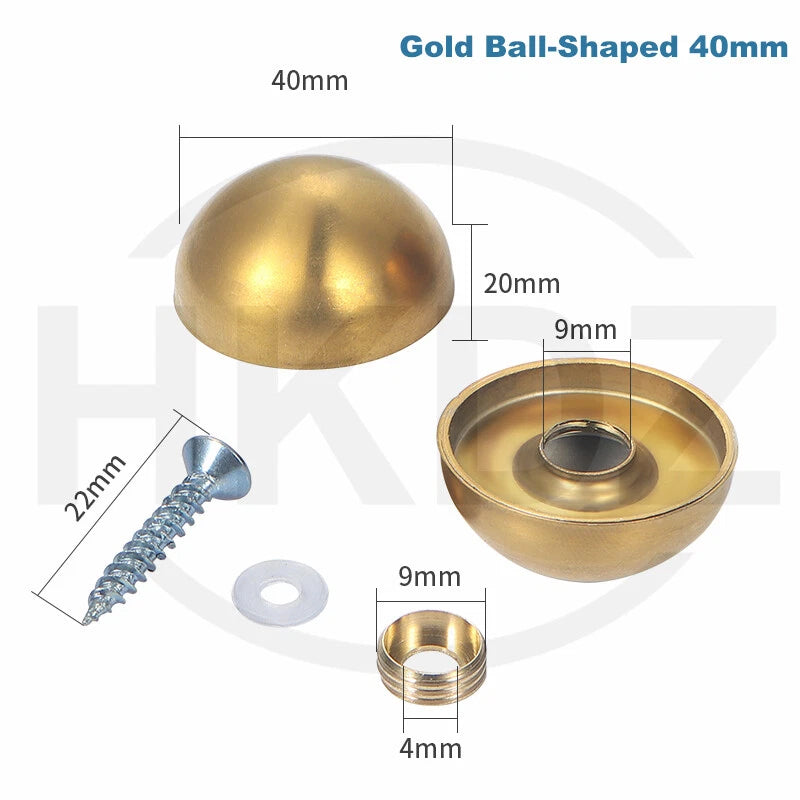 Stainless Steel Mirror Screw Cover Caps – Decorative Disc Plates for Glass, Mirrors & Furniture (16-50mm, Flat/Dome, Silver/Gold/Black/Rose Gold)