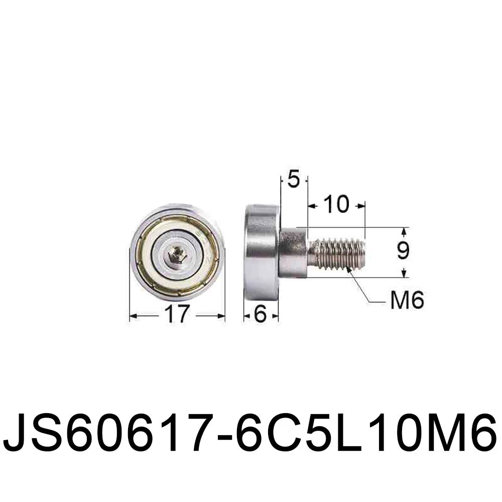 NTBG 7-52mm Metal Ball Bearing Pulley Flat Roller Guiding Wheel M3-M10 Threaded