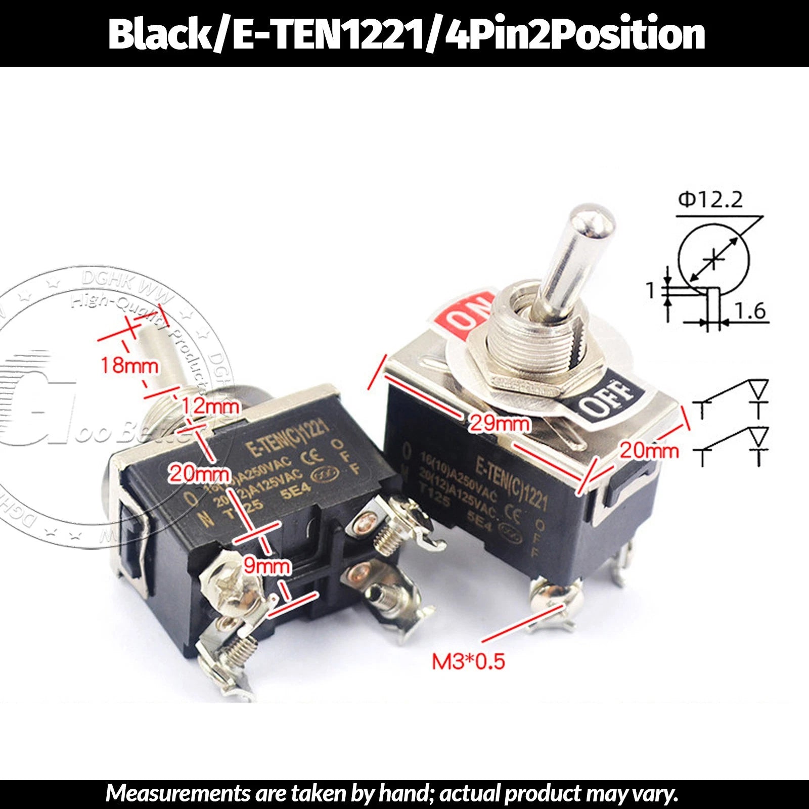 Miniature Toggle Switch — SPST/SPDT, 2–12 Pin, MTS/E-TEN/RLS Series, 79 Types