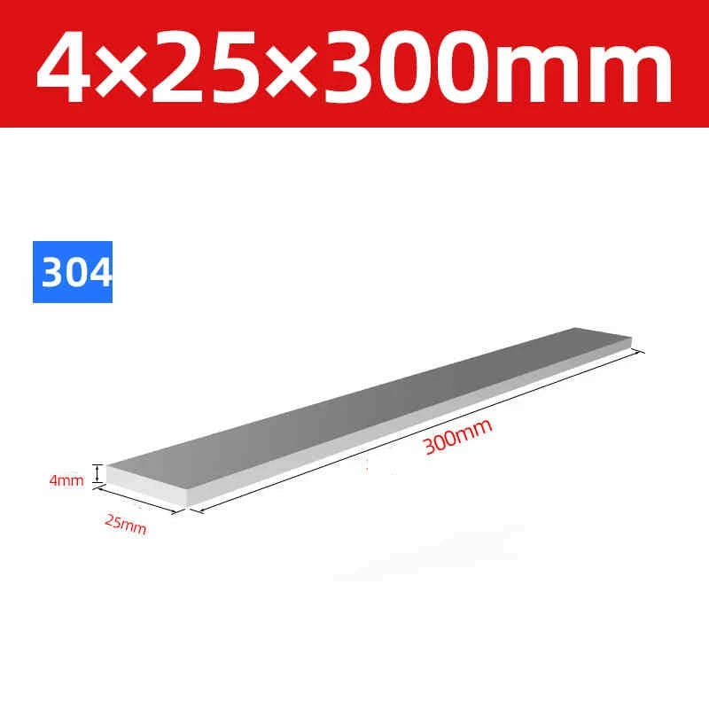 304 Stainless Steel Flat Bar Metal Plate Strip Width 10mm-80mm Thick 3mm to 20mm