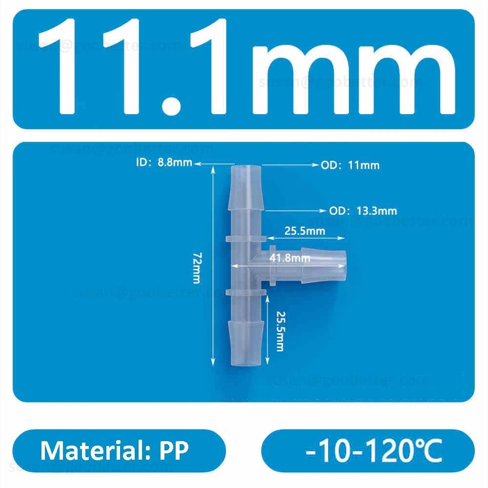 Plastic Barbed Hose Connectors — T-Piece, Elbow & Straight Fittings for Air & Water Lines